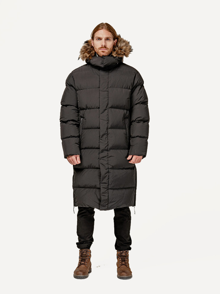 Пальто пуховое Флойд Nordic Goose мех ЧБК